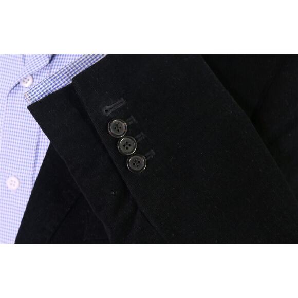 J. Crew Legacy Black Corduroy Velvet 2-Btn Blazer Jacket Men's 40L - Picture 6 of 10